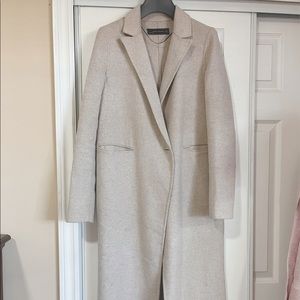 Zara Oatmeal color Wool coat